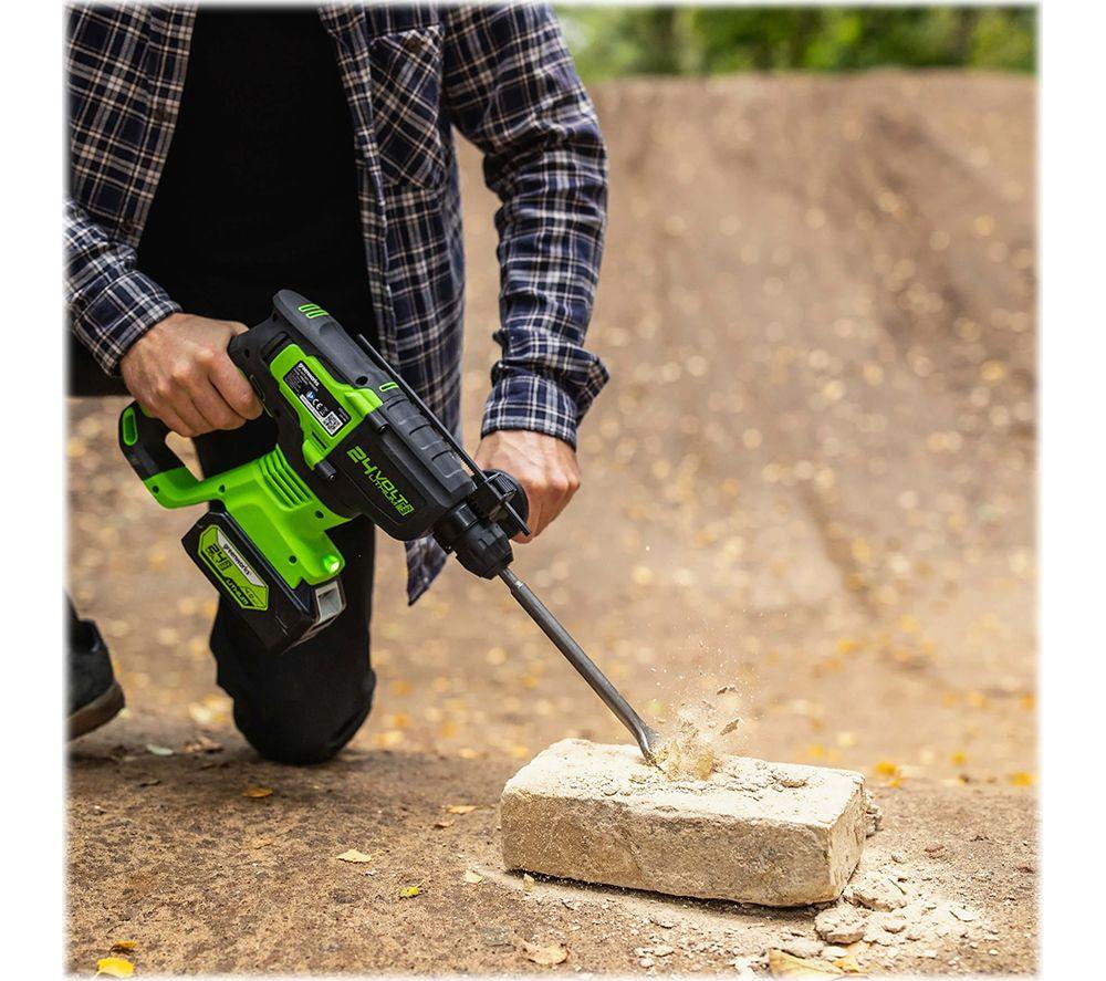 GREENWORKS GWGD24SDS2 Cordless Hammer Drill image number 3 of 4
