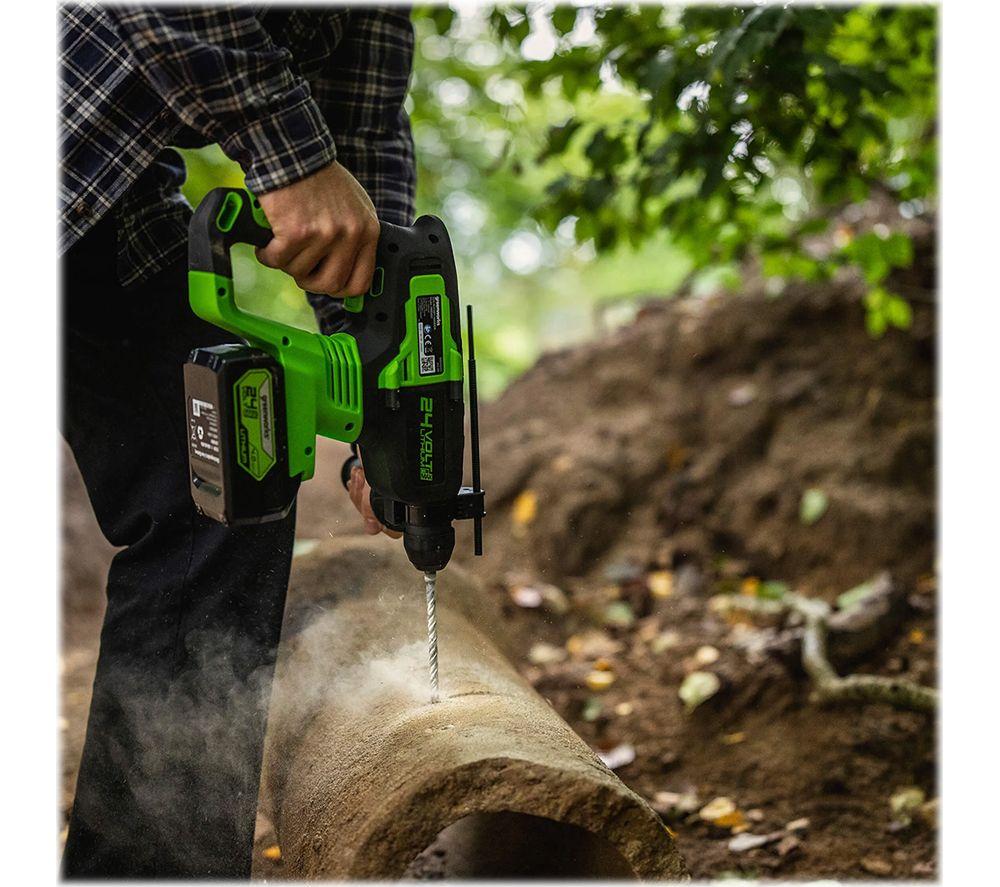 GREENWORKS GWGD24SDS2 Cordless Hammer Drill image number 4 of 4