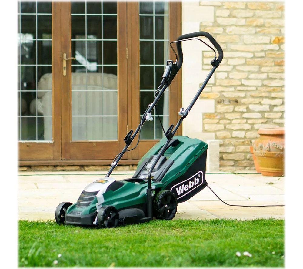 WEBB Classic WEER33 Corded Rotary Lawn Mower - Green & Black image number 9 of 11