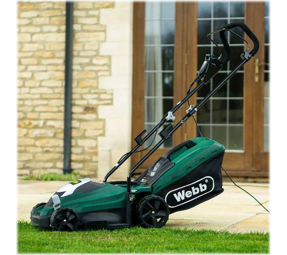 WEBB Classic WEER33 Corded Rotary Lawn Mower - Green & Black image number 10 of 11