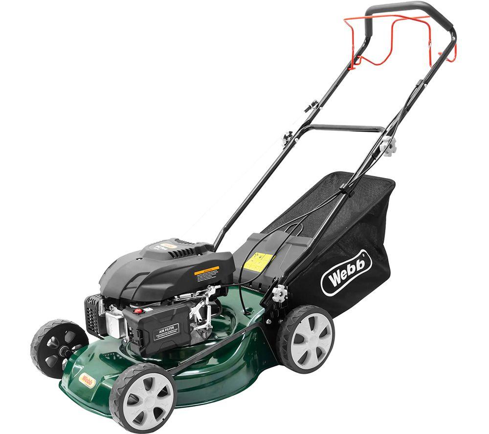 WEBB Classic WER460SP Petrol Rotary Lawn Mower - Black & Green image number 2 of 9