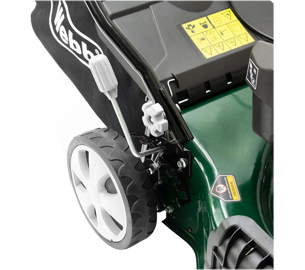 WEBB Classic WER460SP Petrol Rotary Lawn Mower - Black & Green image number 7 of 9