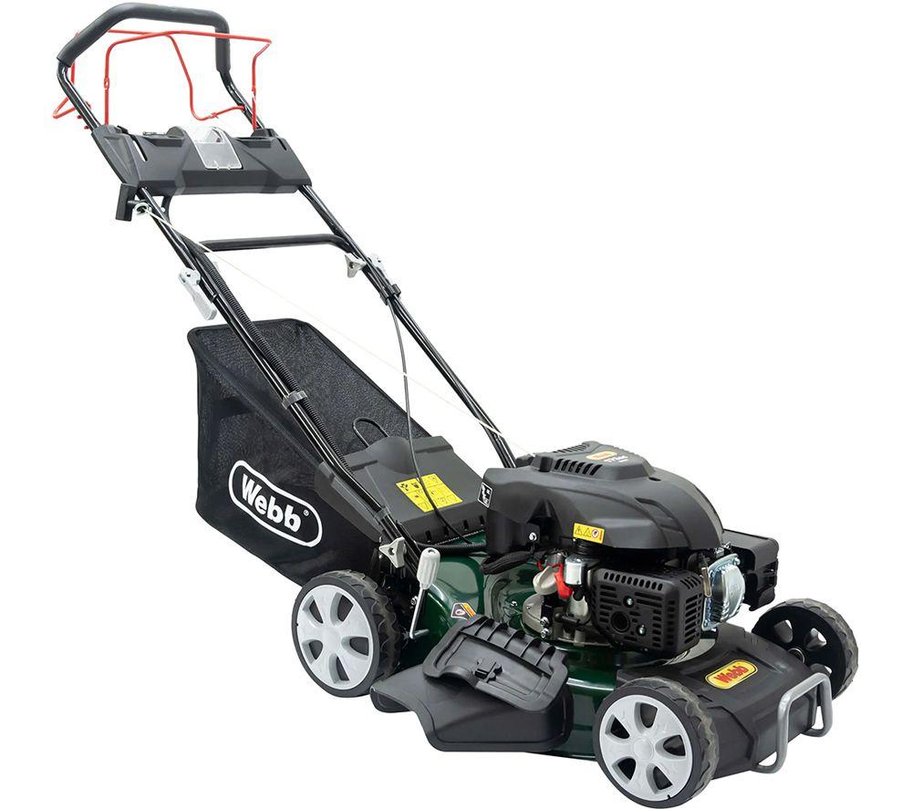 WEBB Classic WER46OES Self Propelled Electric Start Petrol Rotary Lawnmower - Black image number 2 of 13