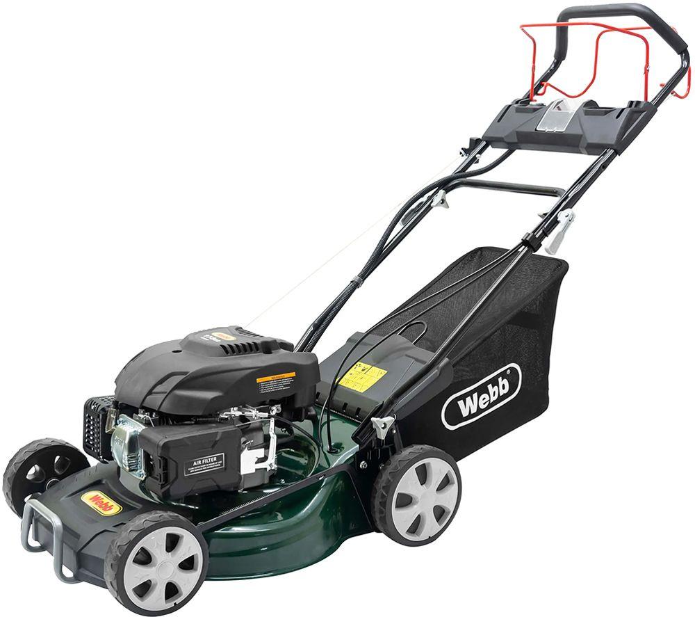 WEBB Classic WER46OES Self Propelled Electric Start Petrol Rotary Lawnmower - Black image number 3 of 13