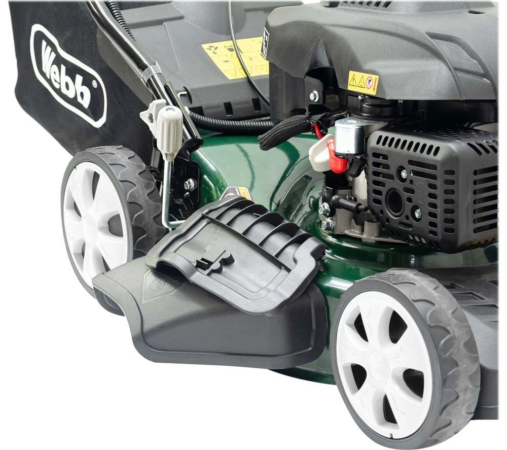 WEBB Classic WER46OES Self Propelled Electric Start Petrol Rotary Lawnmower - Black image number 7 of 13