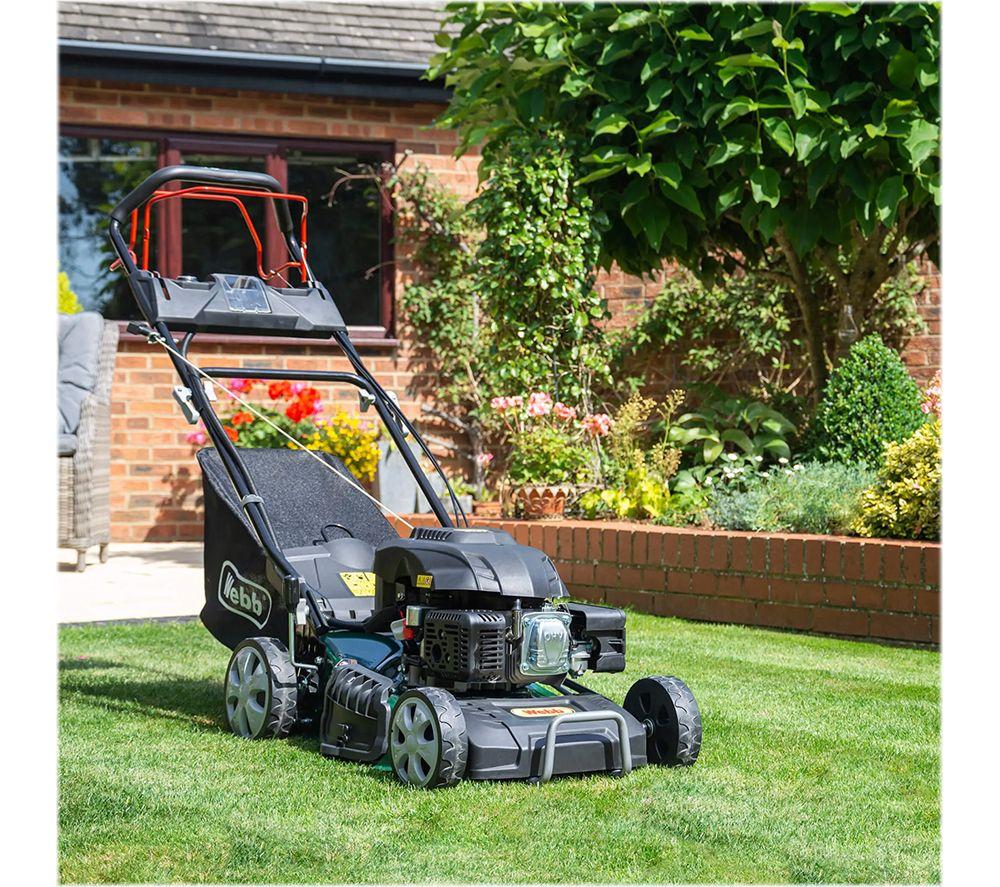 WEBB Classic WER46OES Self Propelled Electric Start Petrol Rotary Lawnmower - Black image number 13 of 13