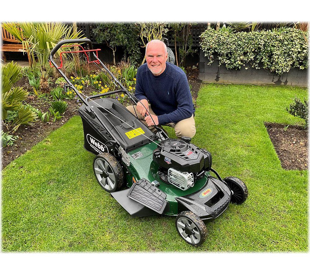 WEBB WER18HW4 Supreme Cordless Rotary Lawn Mower - Green & Black image number 13 of 13