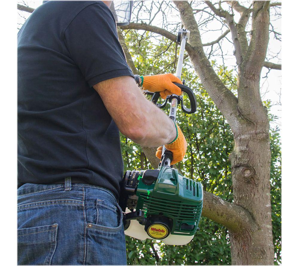 WEBB WEMC26 4-in-1 Petrol Cordless Garden Multi-Tool - Green, Silver & Black image number 5 of 5