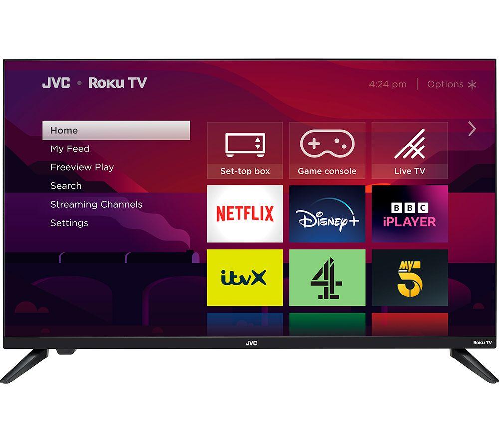 32" JVC LT-32CR230  Smart HD Ready HDR LED TV, Black