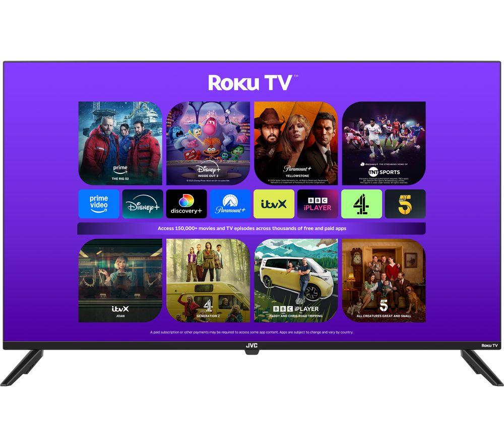 JVC LT-43CR530 Roku TV Smart 4K Ultra HD HDR LED TV, Black