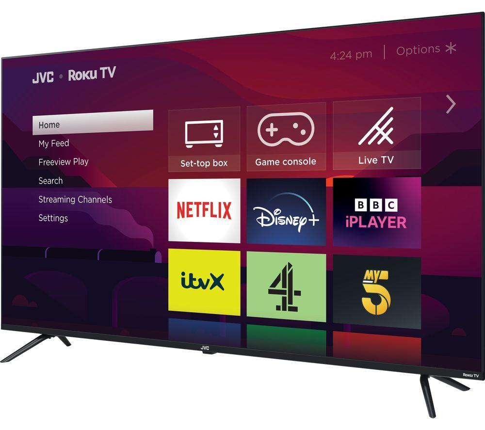 JVC LT-55CR530 Roku TV 55" Smart 4K Ultra HD HDR LED TV