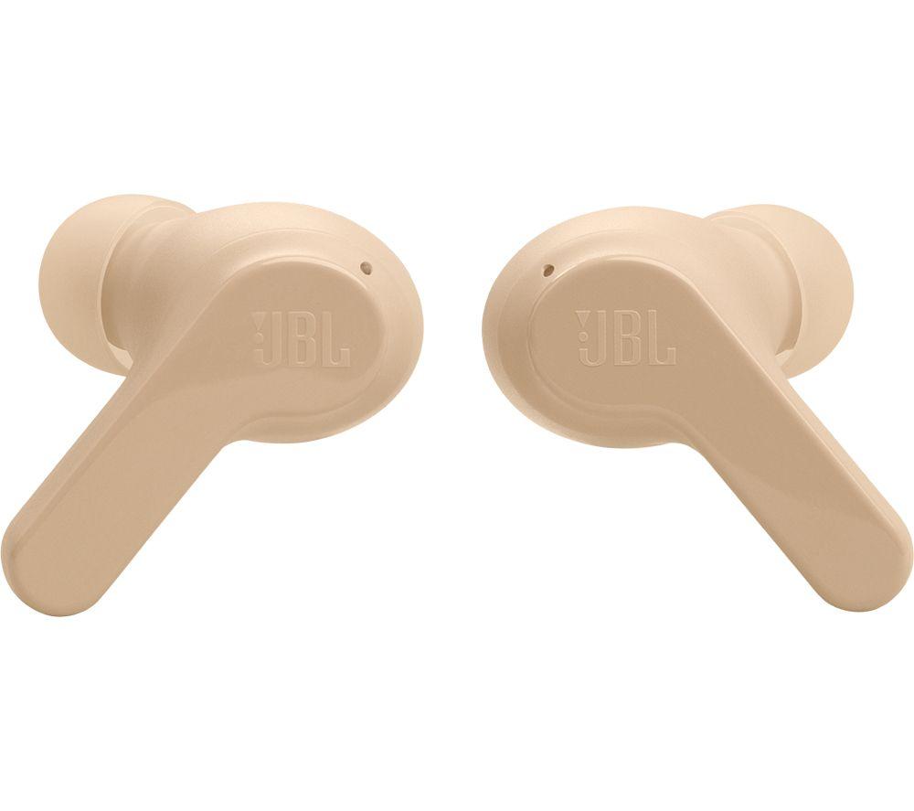 JBL Wave Beam, In-Ear Wireless Earbuds with IP54 and IPX2 Waterproofing, Hands-Free Calling and 32 Hours Battery Life, in Beige