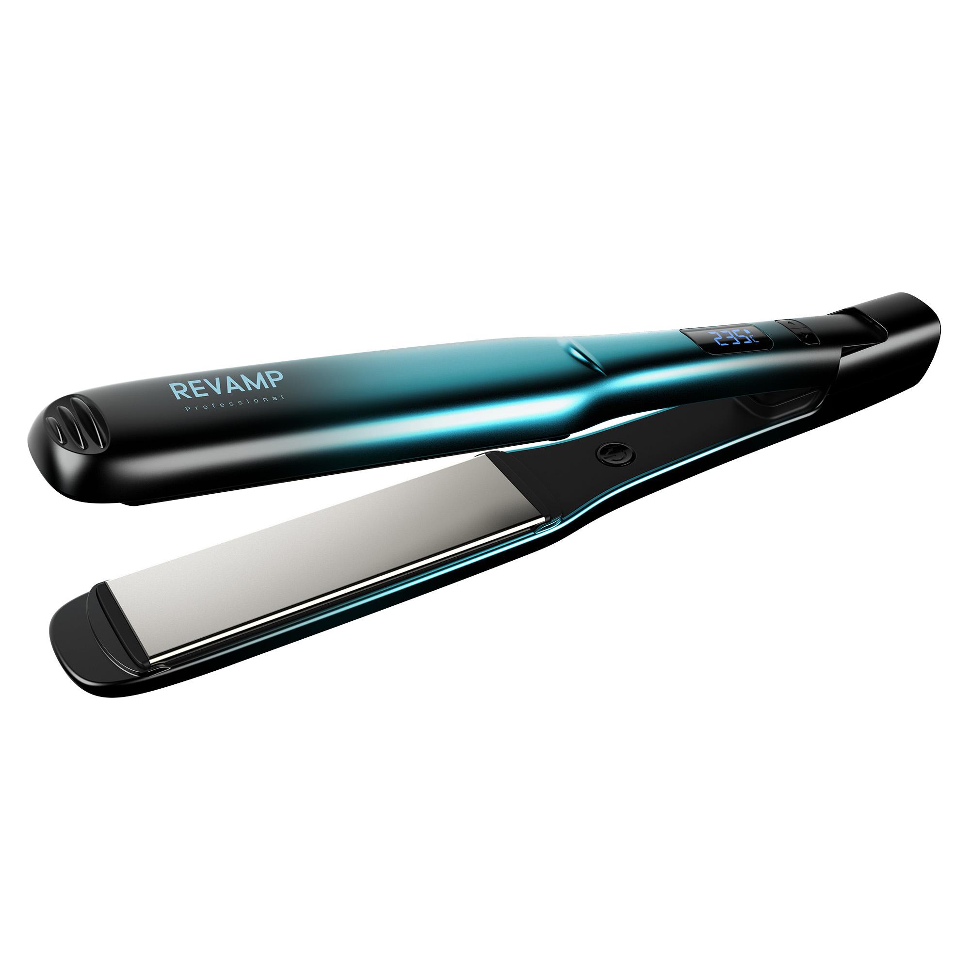 REVAMP Progloss Wide Ultra X Shine Hair Straightener - Black, Black