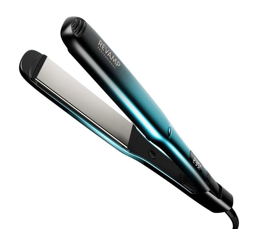 REVAMP Wide Ultra X Shine Ceramic Hair Straightener - Black image number 8 of 8