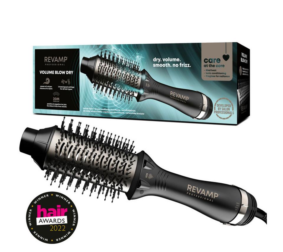 REVAMP Volume Blow Dry Hot Air Styler - Black