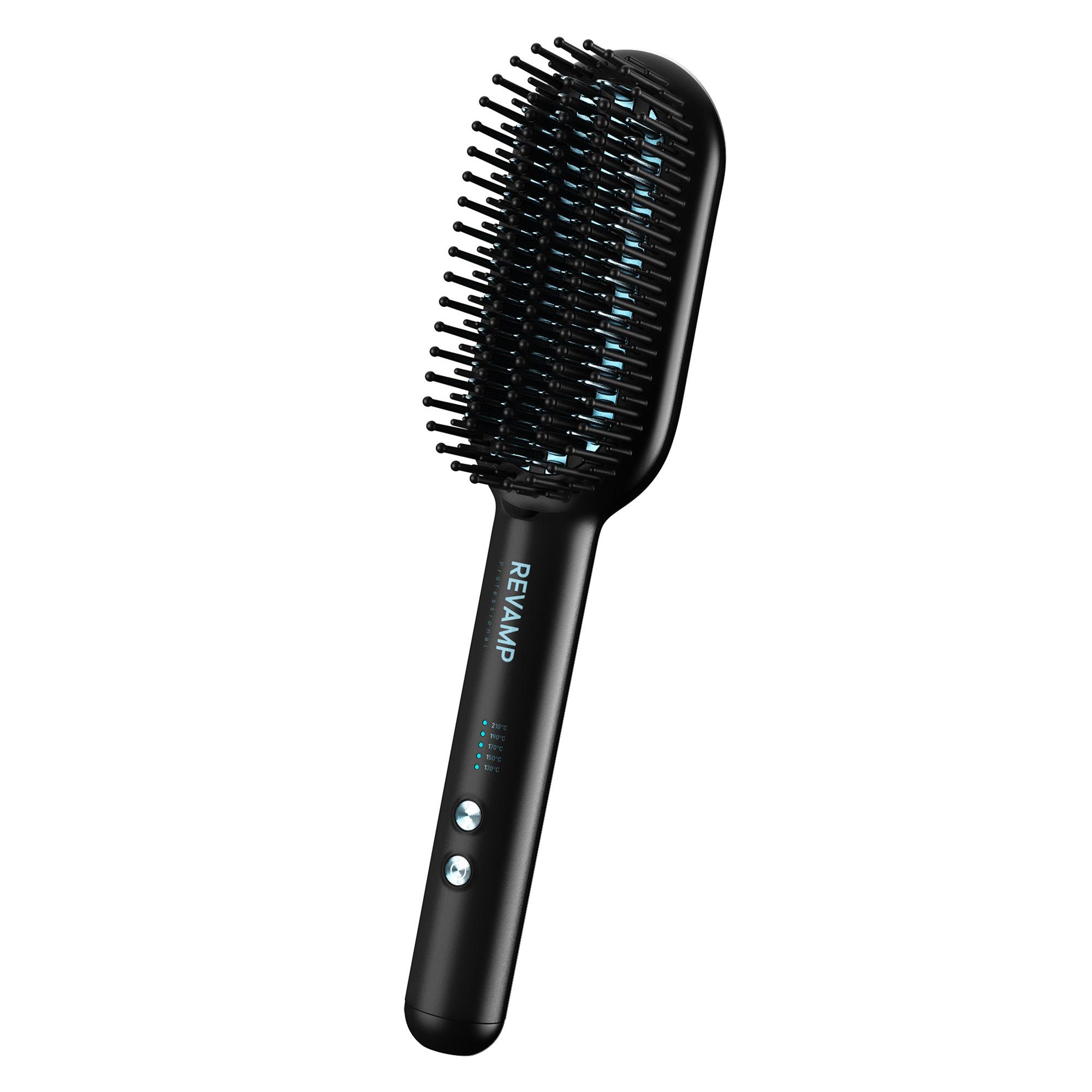 REVAMP Progloss DeepForm Hair Straightening Brush - Black