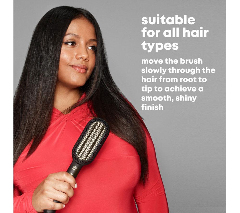 REVAMP DeepForm Ceramic Straightening Hot Brush - Black image number 6 of 8