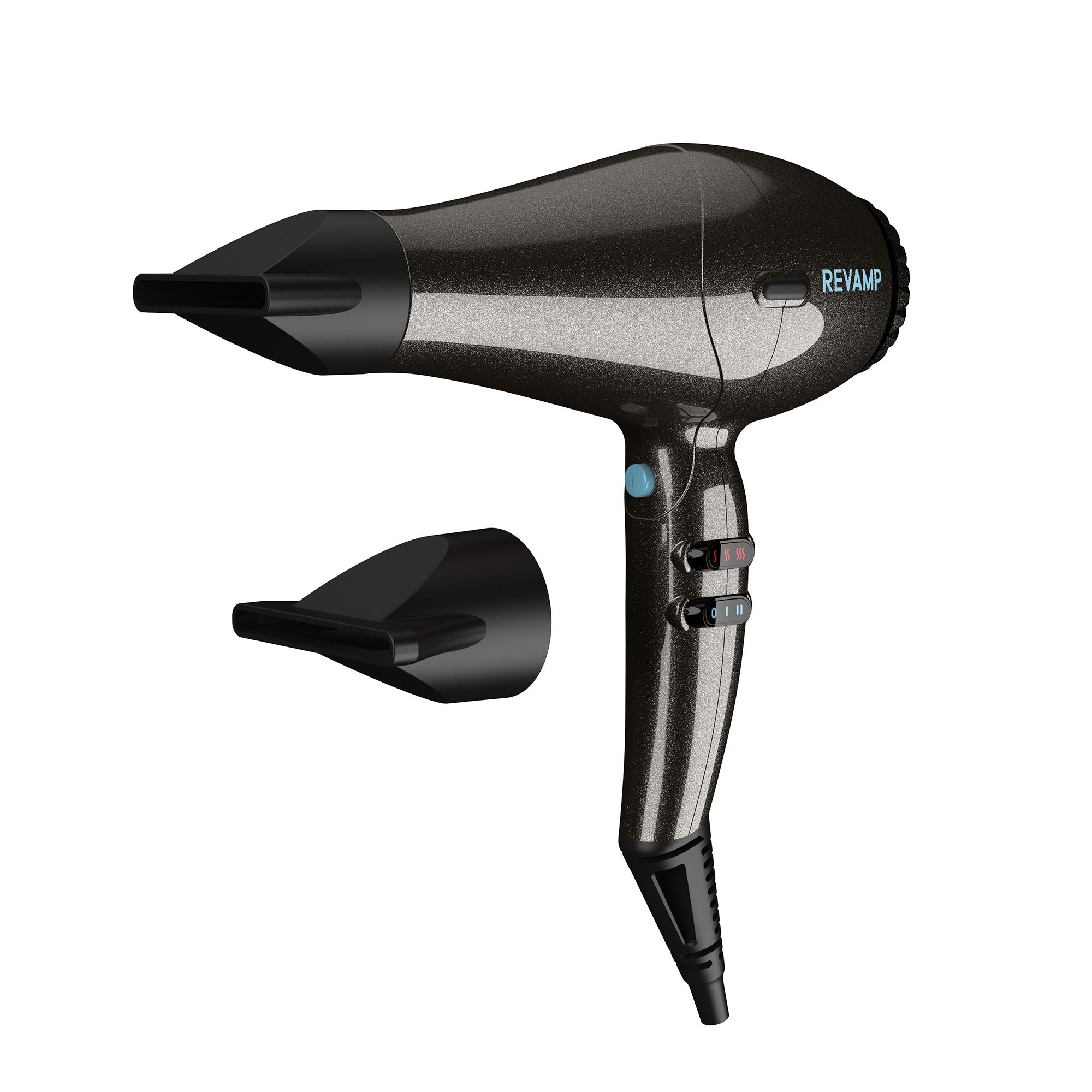 REVAMP Progloss 3950 Featherlite Ultra X Shine Hair Dryer - Black, Black