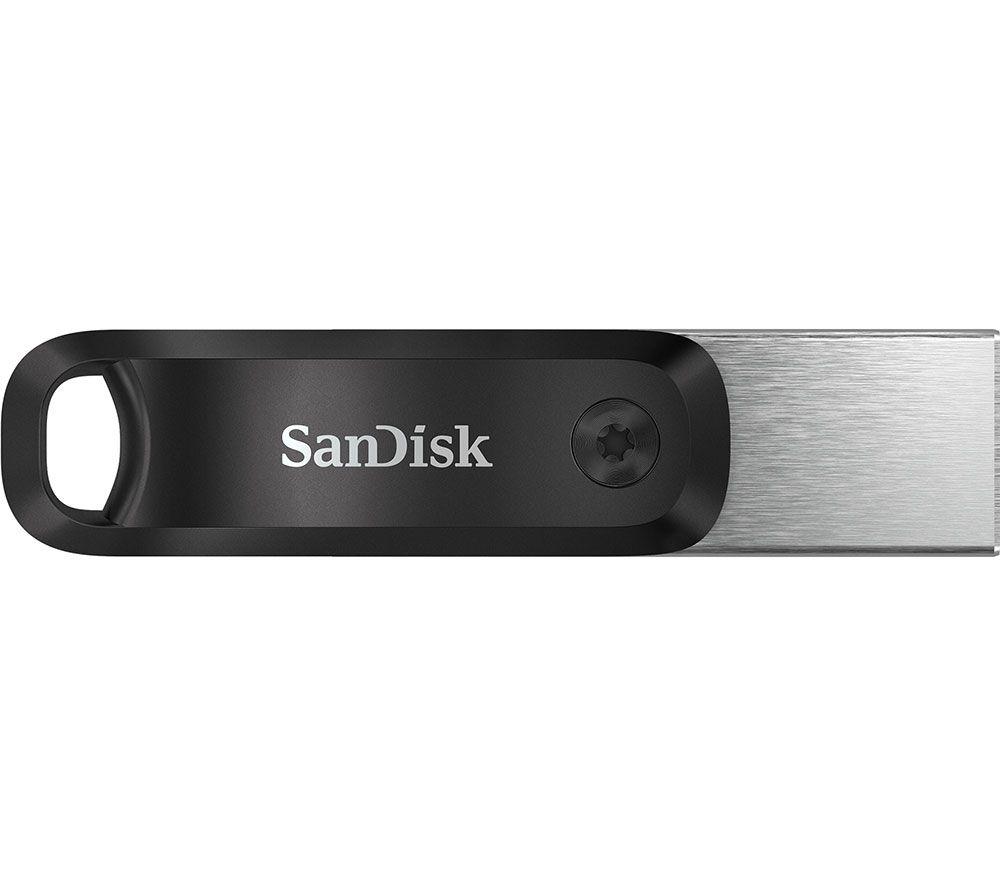 SANDISK iXpand USB 3.0 & Lightning Dual Memory Stick - 128 GB, Black, Silver/Grey,Black
