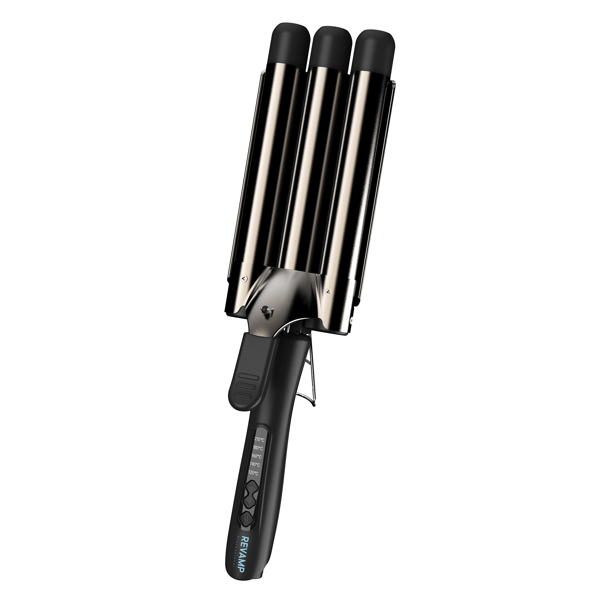 REVAMP Progloss Deep Beach Waver - Black, Black