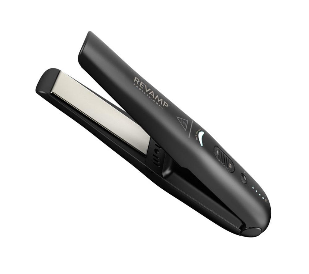 REVAMP Liberate Cordless Compact Ceramic Hair Straightener - Black image number 8 of 8