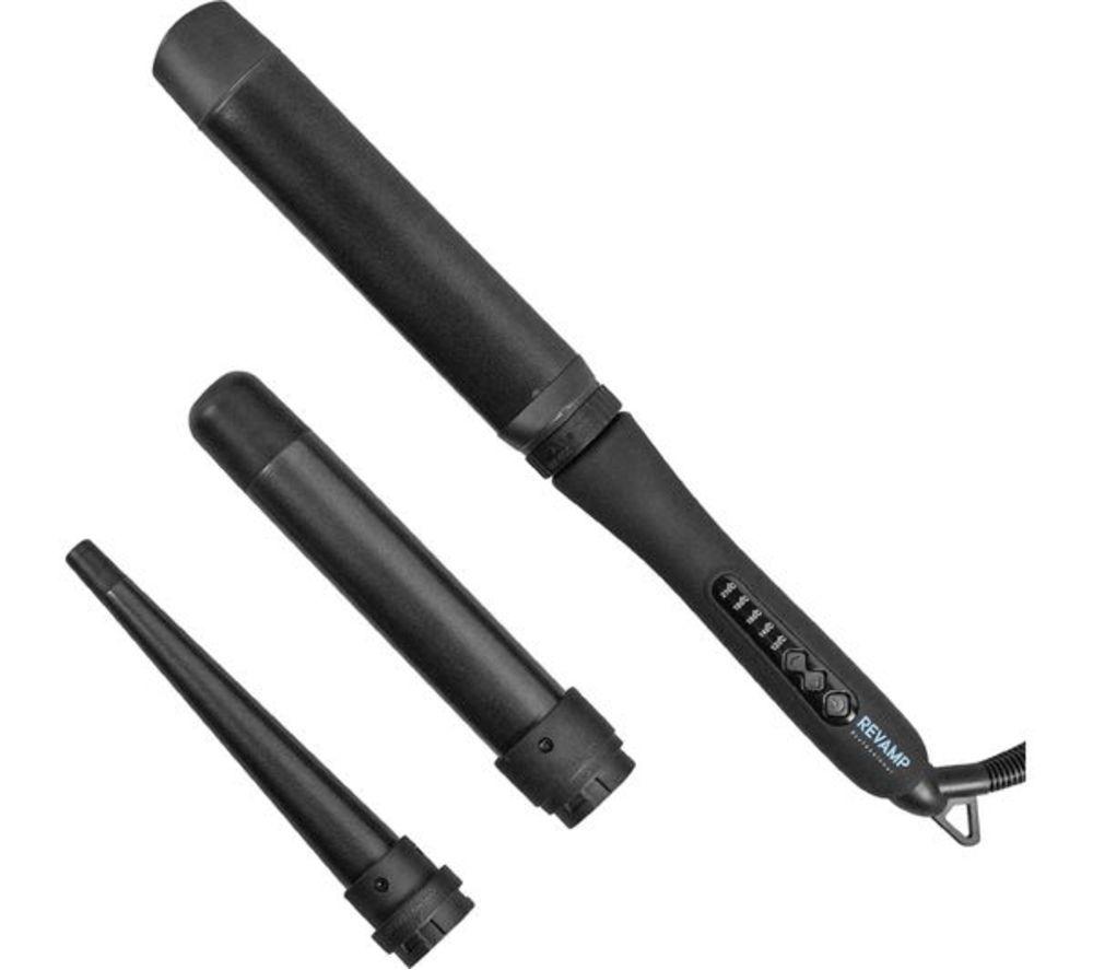 REVAMP Progloss Multiform Curl & Waves Hair Styler - Black, Black