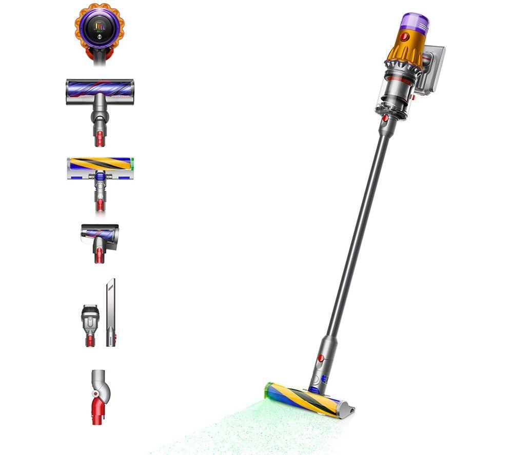 DYSON V12 Absolute Cordless Vacuum Cleaner - Nickel & Yellow, Yellow,Silver/Grey