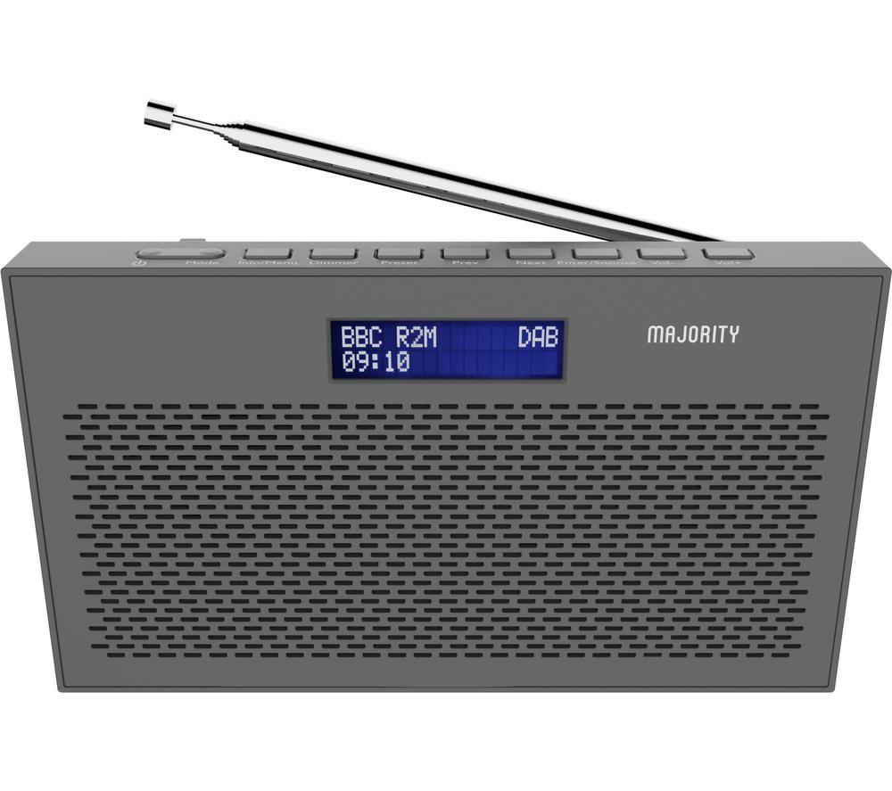 MAJORITY Histon Portable DABﱓ Radio - Grey, Silver/Grey