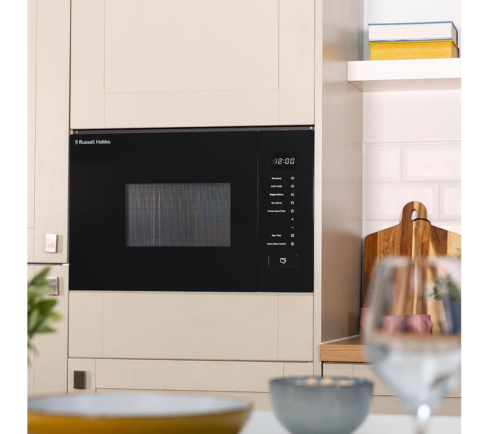 Russell hobbs built in shop microwave black