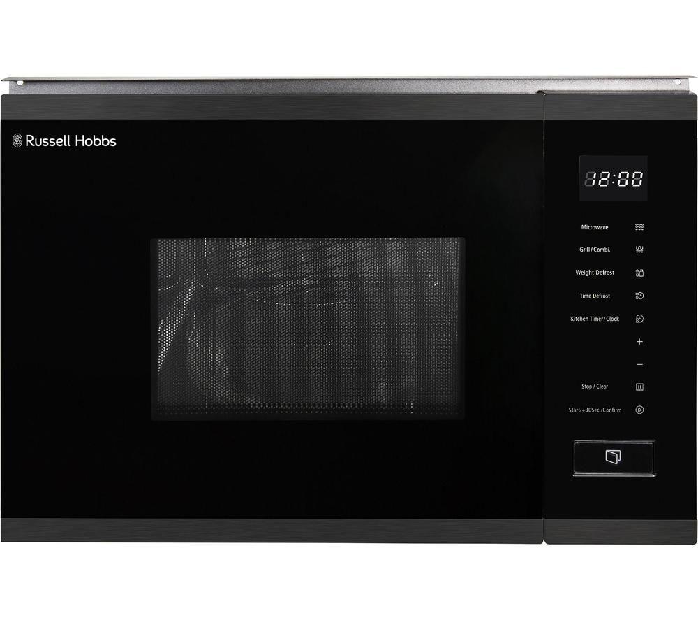 RUSSELLHOB RHBM2002DS Built-in Microwave with Grill - Dark Steel, Black
