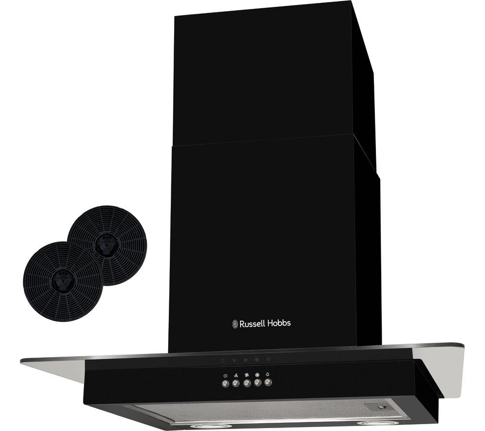 Russell Hobbs RHFGCH601B Black 60cm Cooker Hood - 60cm Wide - 440m³/h Extraction - 3 Speed Settings - LED Hob Illumination - Image 5