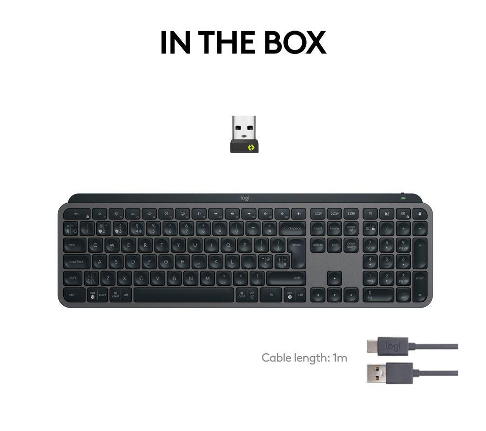 LOGITECH MX Keys S Wireless Keyboard - Black image number 9 of 10