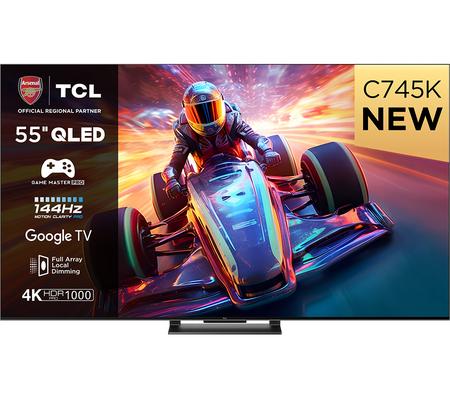 TCL 55C745K 55" Smart 4K Ultra HD HDR QLED TV with Google Assistant
