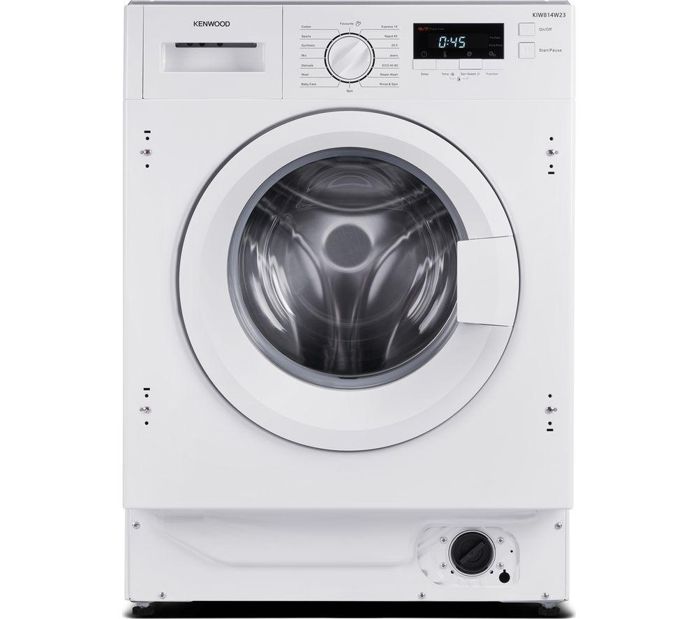 KENWOOD KIW814W23 Integrated 8 kg 1400 Spin Washing Machine, White