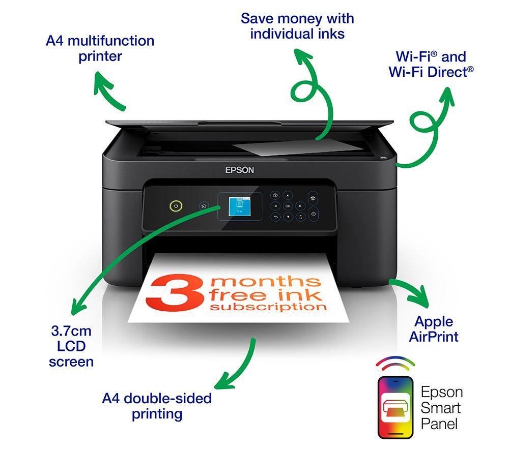 EPSON Expression Home XP-3205 All-in-One Wireless Inkjet Printer & Full Set of Ink Cartridges Bundle image number 4 of 12