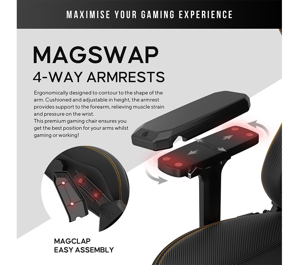ANDASEAT Kaiser 3 Series Premium Gaming Chair - XL, Elegant Black image number 3 of 9