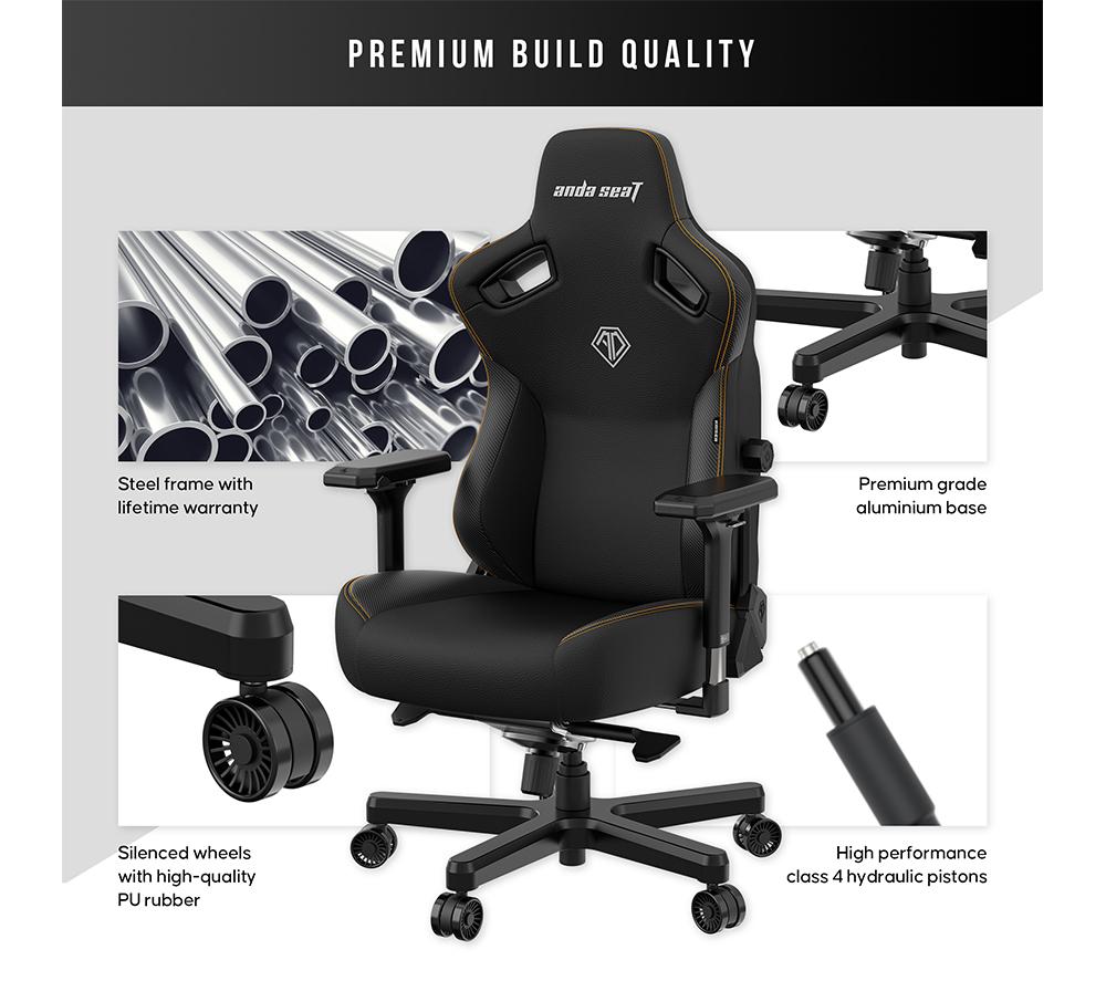 ANDASEAT Kaiser 3 Series Premium Gaming Chair - XL, Elegant Black image number 7 of 9