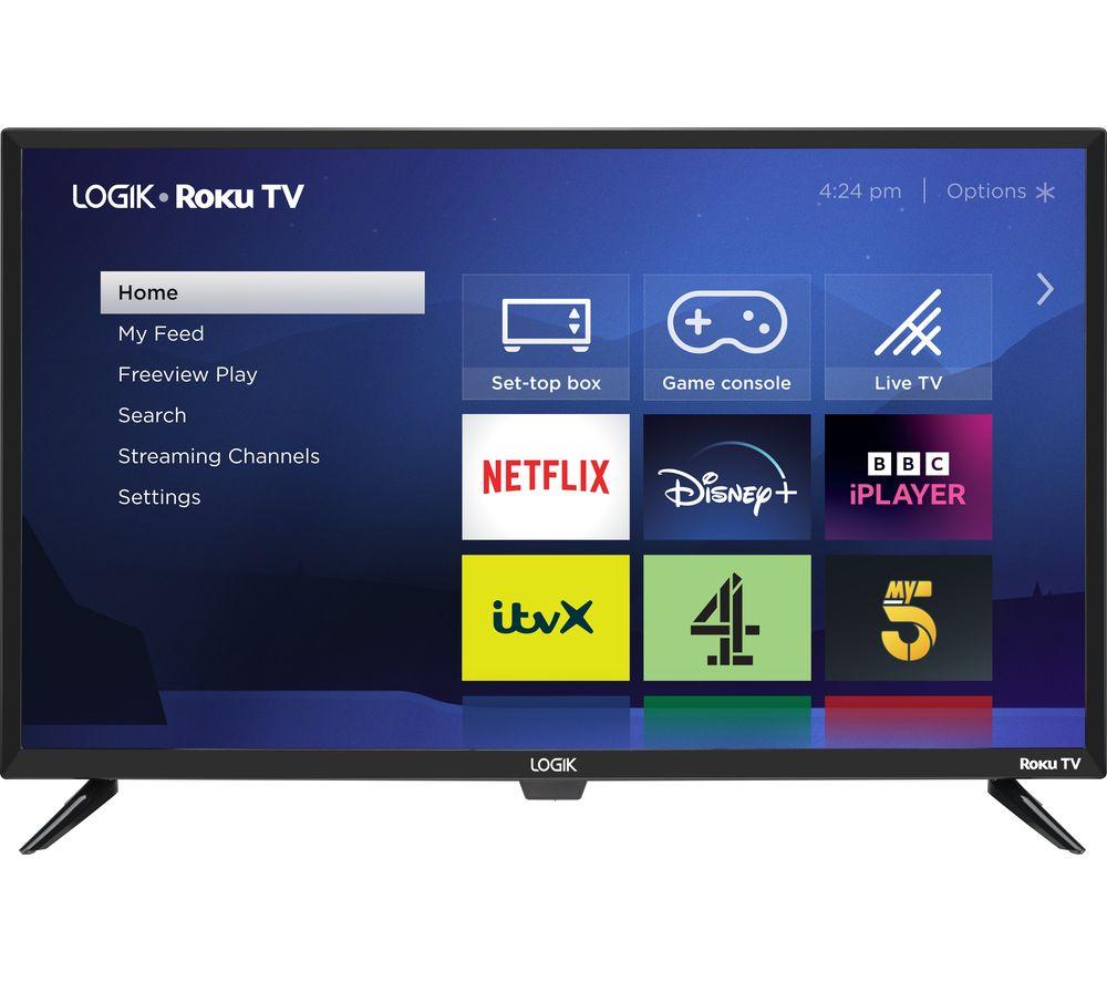 32 LOGIK L32RHE23 Roku TV  Smart HD Ready HDR LED TV, Black