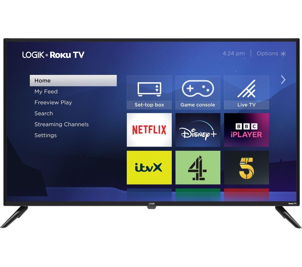 40 LOGIK L40RFE23 Roku TV  Smart Full HD HDR LED TV, Black