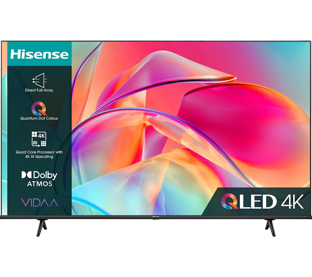75" HISENSE 75E7KQTUK Smart 4K Ultra HD HDR QLED TV with Amazon Alexa ...