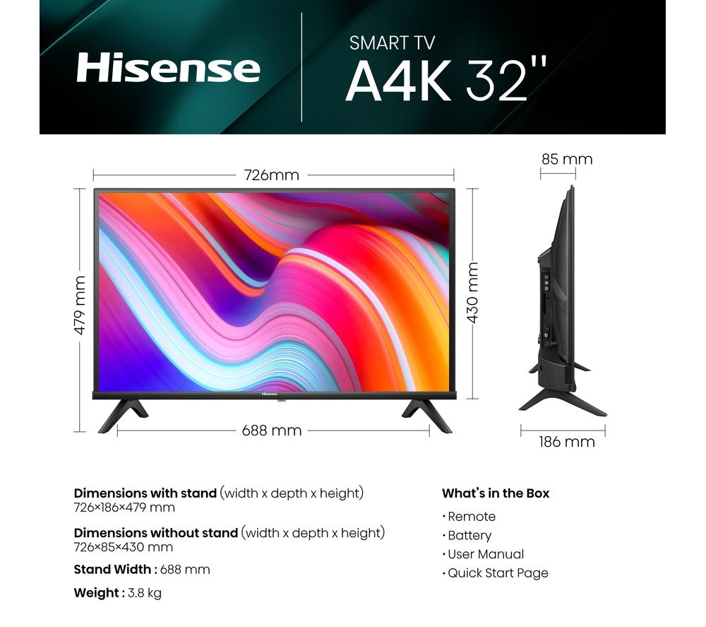 HISENSE HD TV 32, VIDAA