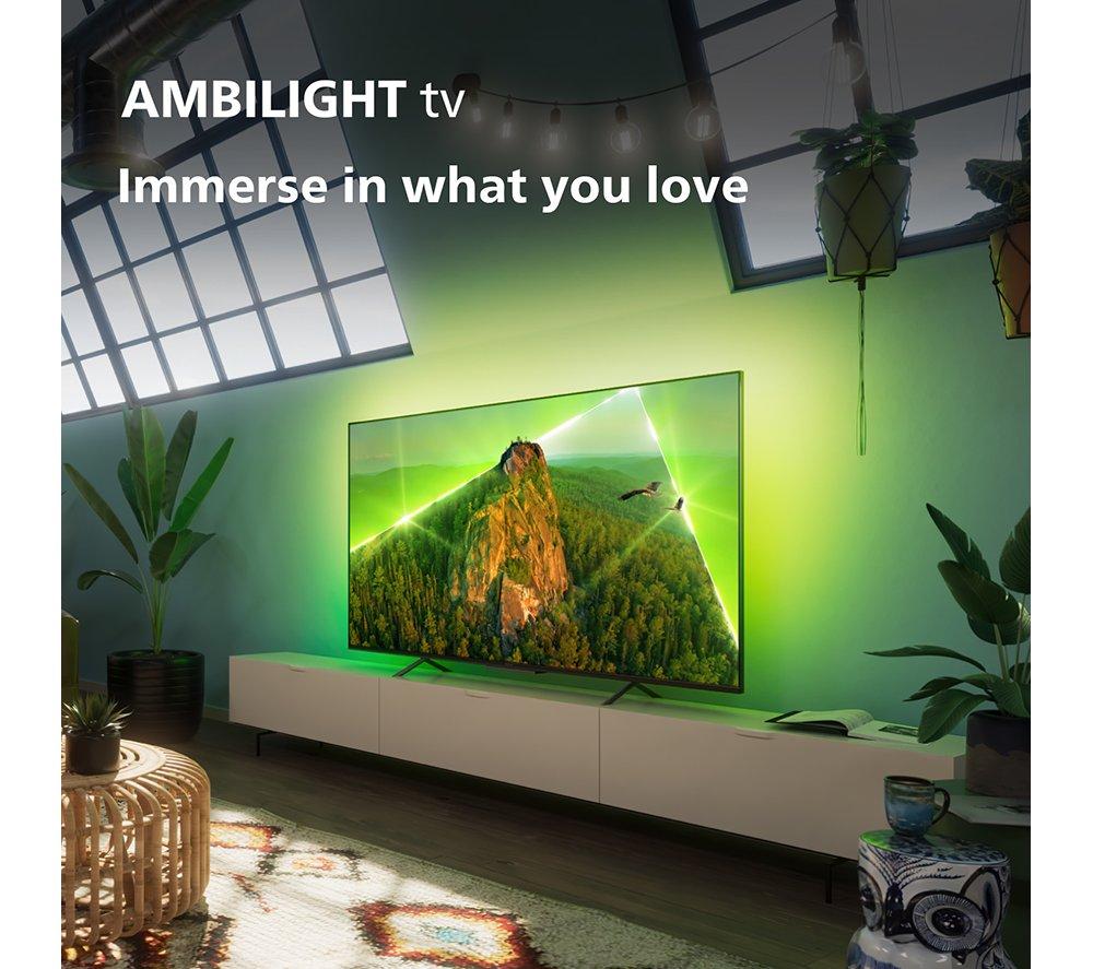 8718863034156 - PHILIPS Ambilight 55PUS8807/12 55 Smart 4K Ultra HD HDR  LED TV with Google Assistant - Currys Business