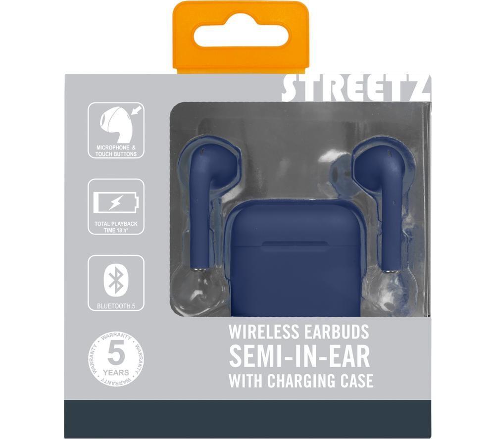 STREETZ TWS-0009 Wireless Bluetooth Earbuds - Blue image number 5 of 5