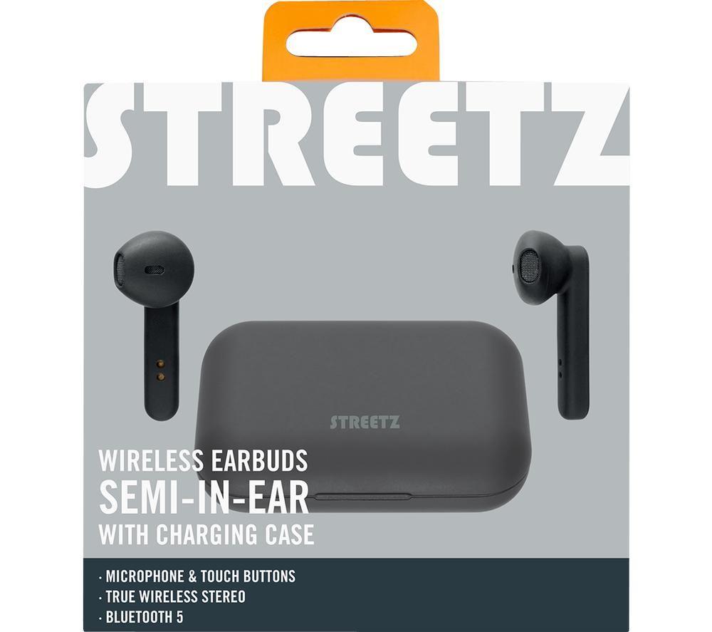 STREETZ TA-TWS-104 True Wireless Bluetooth Earbuds - Matte Black image number 8 of 8