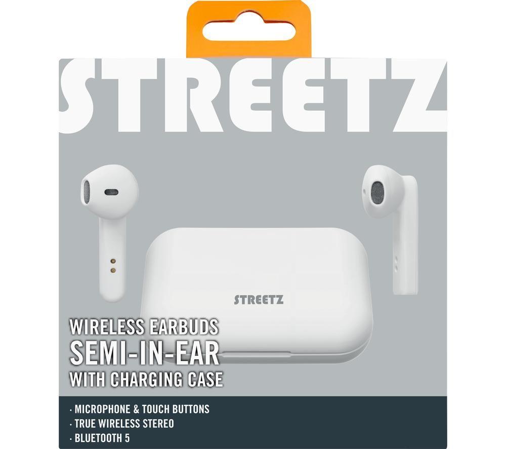 STREETZ TWS-105 True Wireless Bluetooth Earbuds - Matte White image number 8 of 8
