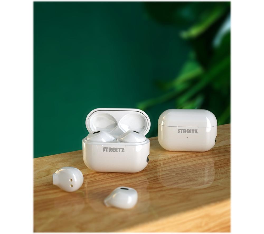 STREETZ TWS-114 Wireless Bluetooth Earbuds - White image number 7 of 8