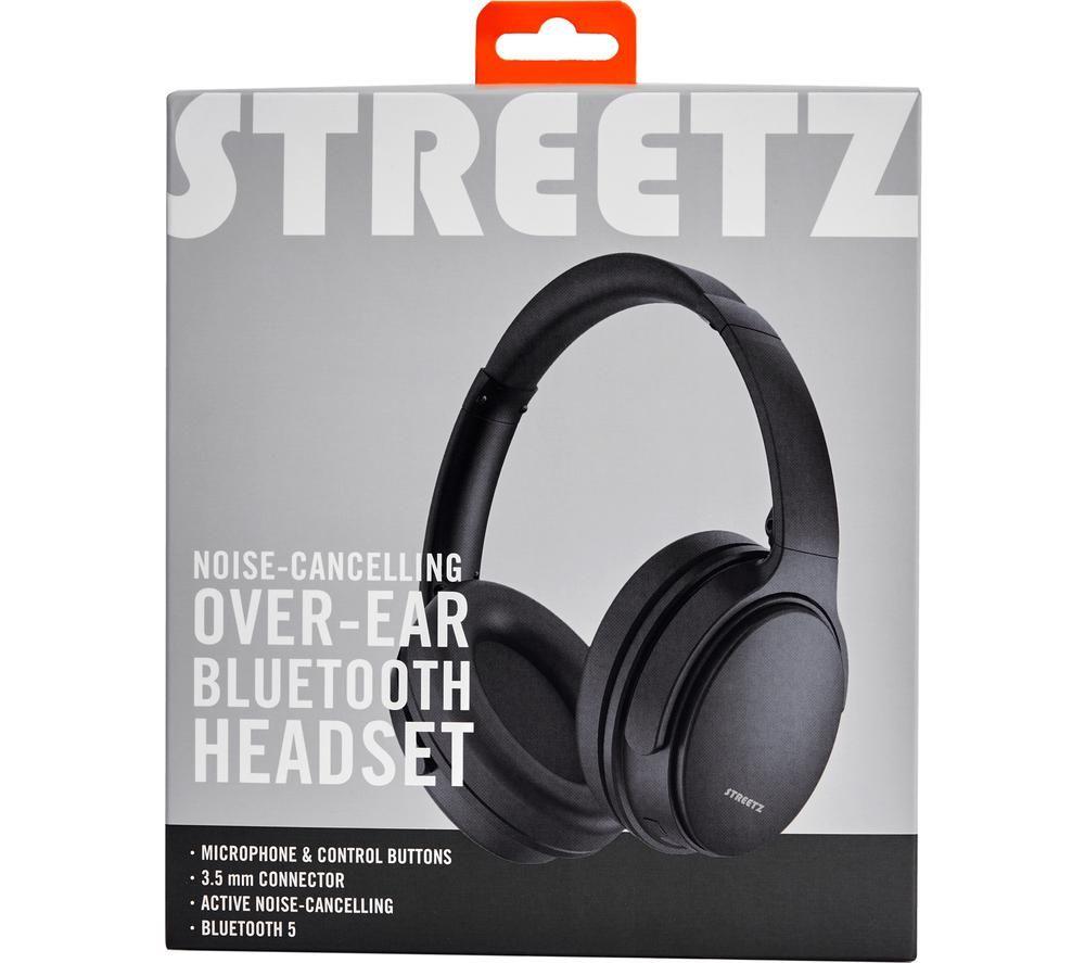 STREETZ HL-BT404 Wireless Bluetooth Noise-Cancelling Headphones - Black image number 6 of 8