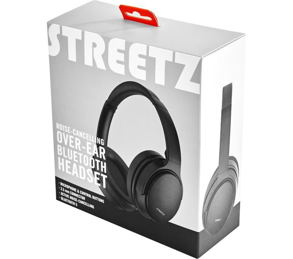STREETZ HL-BT404 Wireless Bluetooth Noise-Cancelling Headphones - Black image number 7 of 8