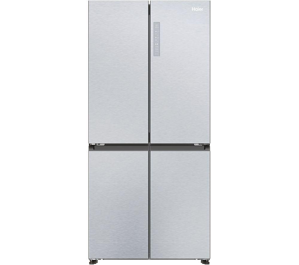 HAIER HCR3818ENMM Fridge Freezer - Platinum Inox, Silver/Grey