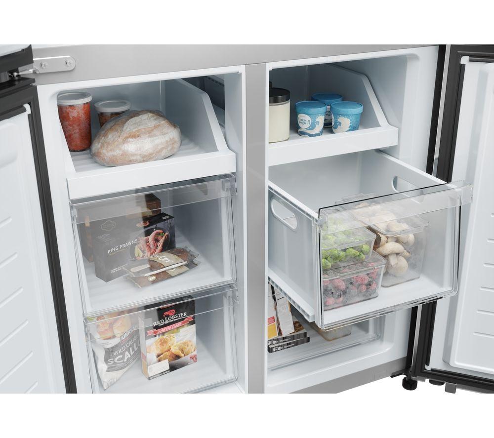 HAIER HCR3818EWMM Fridge Freezer - Platinum Inox image number 3 of 27